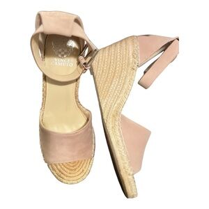 Vince Camuto Pink Espadrille Wedge Sandals